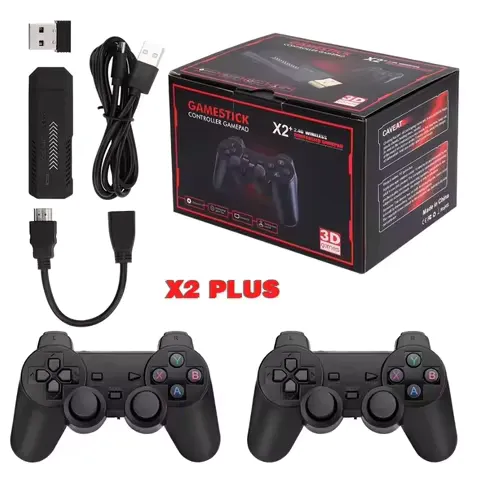 X2 Plus 64G Handheld Game Console – 4K Ultra HD Screen, 10,000+ Retro Games, Wireless HDMI TV Out, 50+ Emulators Gamepads