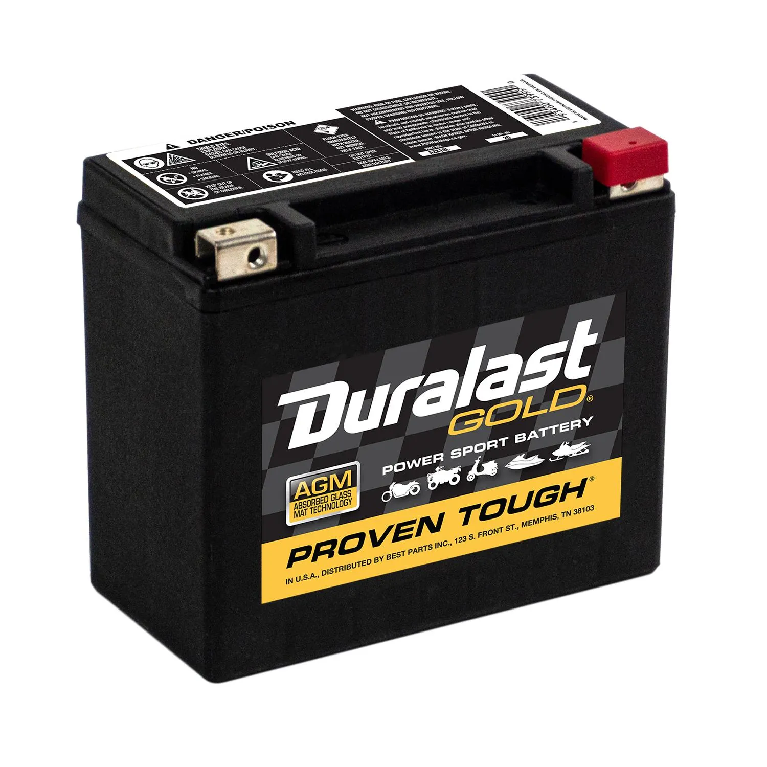Duralast Gold AGM Battery / Group Size Powersport AZX18L