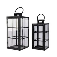 Decoratie handlantaarn set van twee
