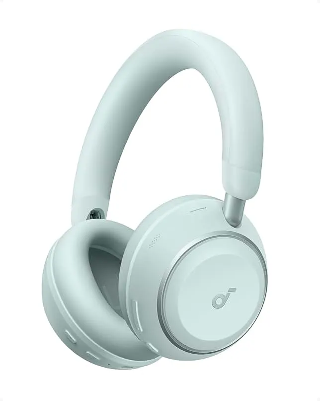 Soundcore Anker Space 2 Bluetooth 6.1 Over-Ear Headphones, Travel-Ready | Active Noise Cancelling, 50H Playtime, LDAC Hi-Res, Dual Connection, Clear Calls, Nap Mode, Wearing Detection, Fast Charging