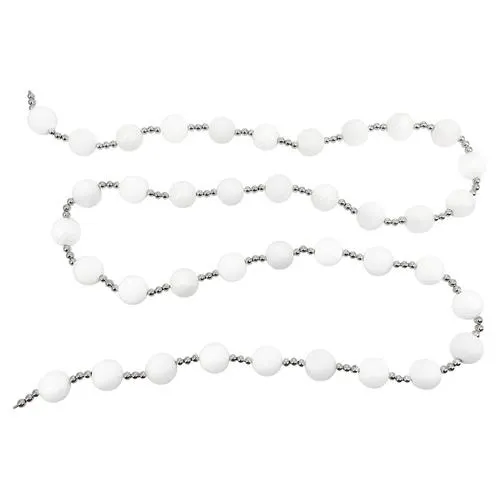 Enchanted Forest® 6'7" White Shatterproof Ornament Christmas Garland