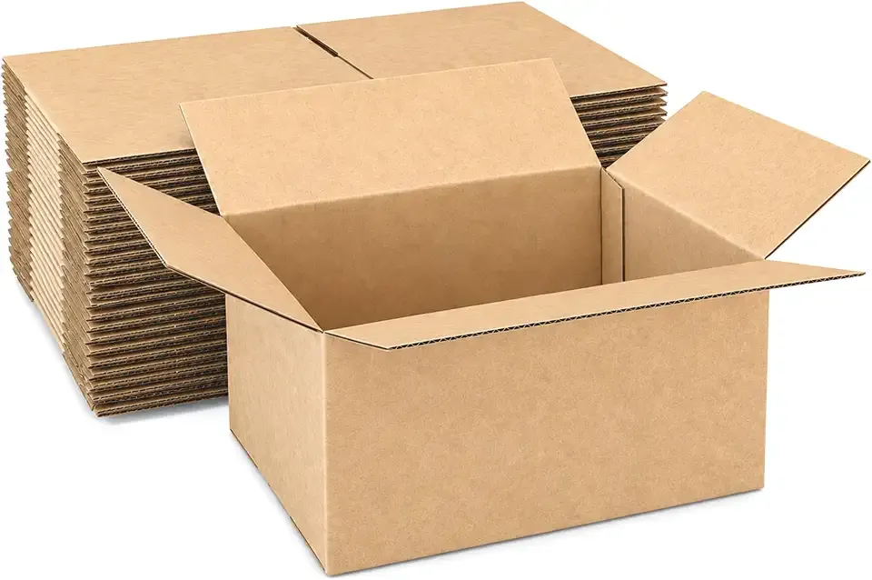 8x6x4 Shipping Boxes, 50 Pack Kraft Corrugated Mailers Sturdy small cardboard boxes for small business mailing, gifts, candles, jewelry, cards, and collectibles