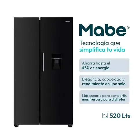 Refrigeradora Side by Side TecInverter 520L Mabe MSD565QMLSP0