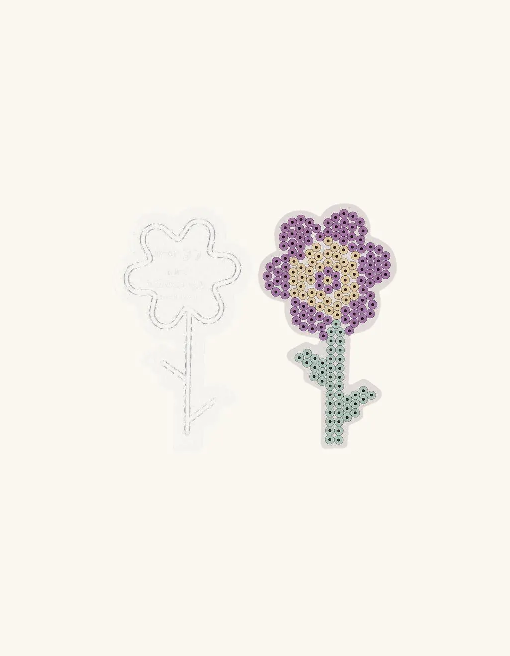 Perlenplatte Blume