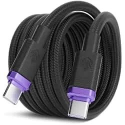 ELO Link 240W Thunderbolt 4 USBC Gaming Cable for XR AR Glasses, 40Gbps, 8K | Thunderbolt 4 and USB-IF certified, 8K 60Hz DP Alt Mode for USB-C display glasses, handhelds, laptops, braided, 3.3 ft (1 m)