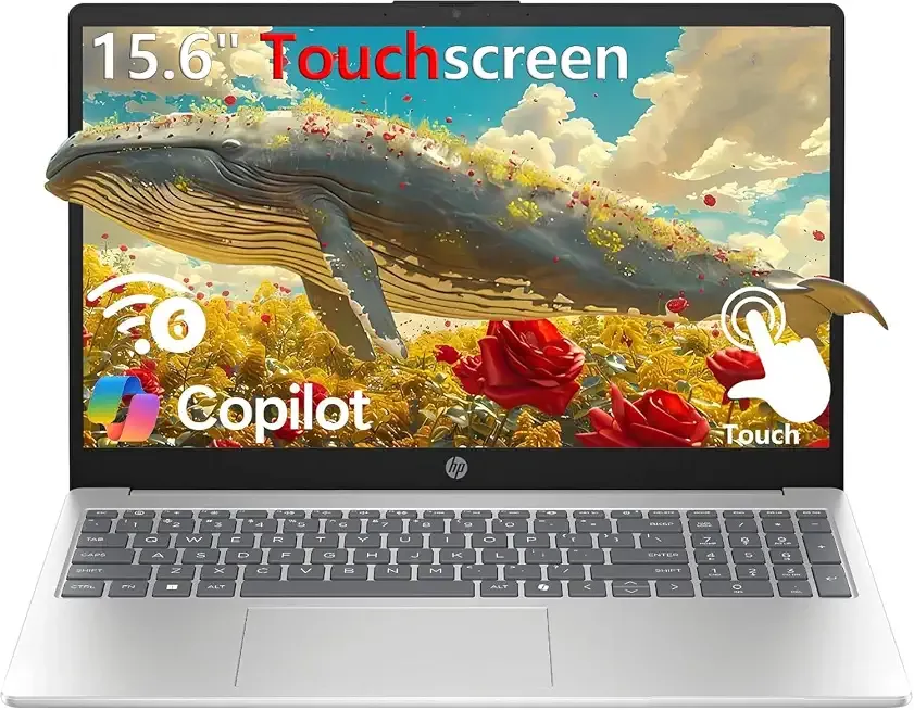 HP Touchscreen Laptop Computer Lightweight for Student (2026 Edition) • Office 365 • Intel Core i3 • 16GB DDR4, 256GB SSD • 15.6" • Numeric Keypad • Windows 11 Home