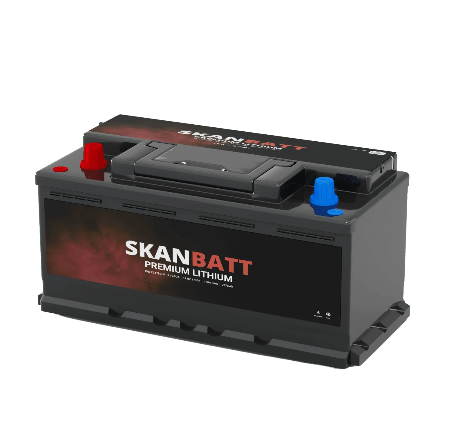 Skanbatt Premium Lithium 12V 178Ah Bluetooth Heat