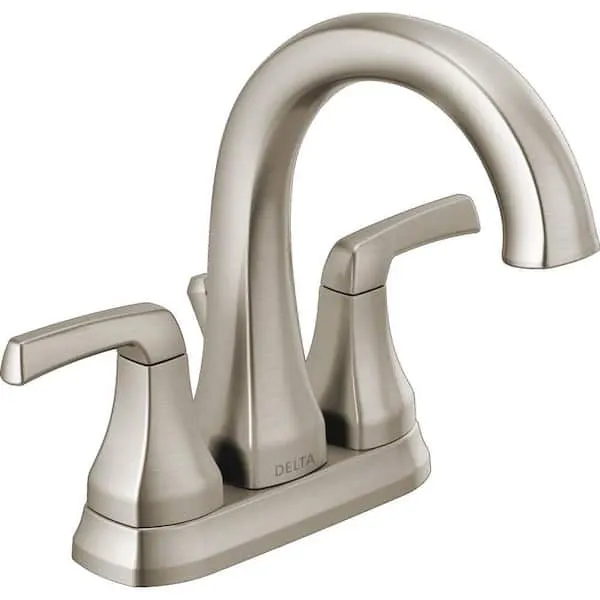 Delta Portwood 4 in.​ Centerset 2-​Handle Bathroom Faucet in SpotShield Brushed Nickel