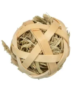 Trixie Hooibal Met Bamboe Omwikkeld - Knaagdiersnack - Ø5 cm