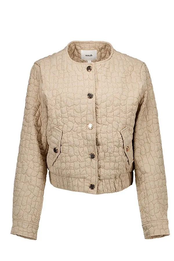 Zandkleurig jasje met structuur