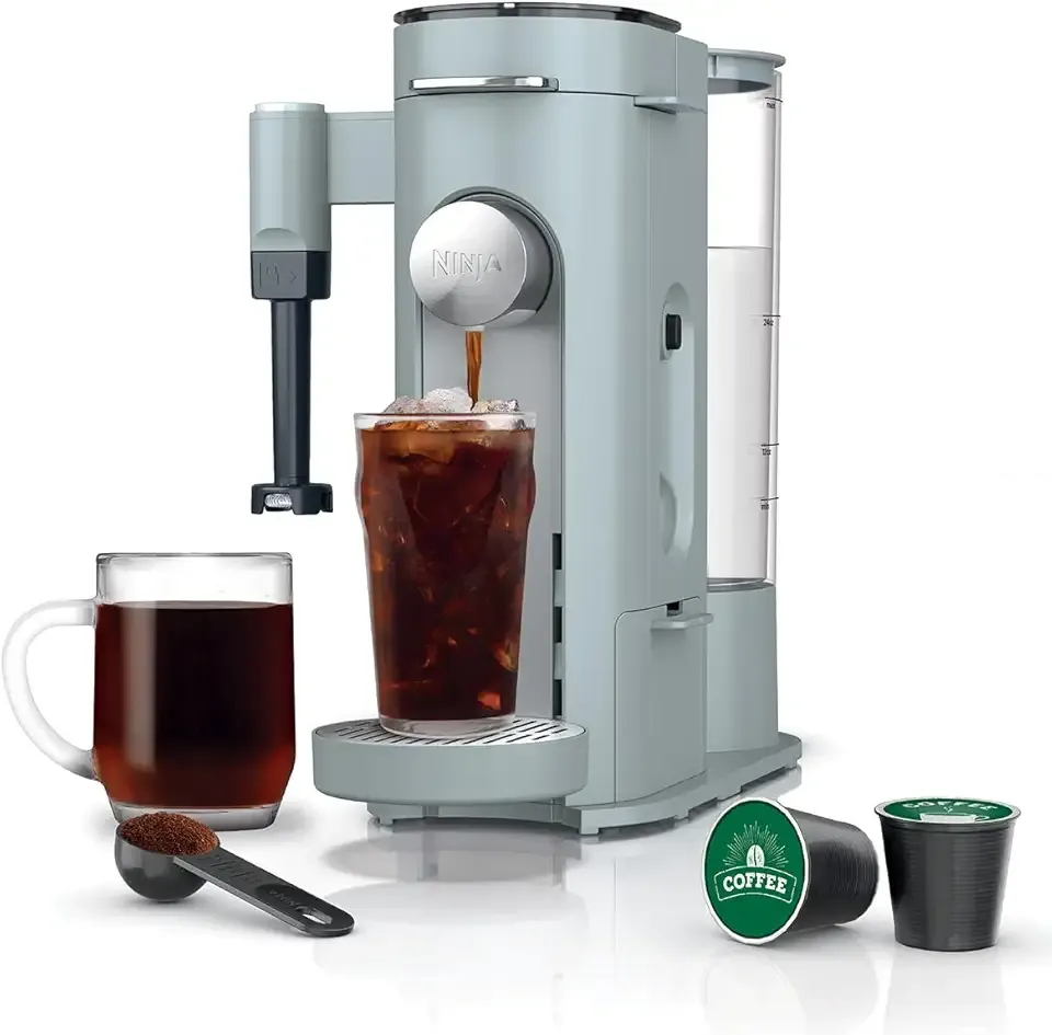 Pods & Grounds Coffee Maker, K-Cup Compatible, Glacier Blue, PB051GB