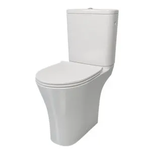 Pack WC à poser surélevé CALDICOT blanc brillant sans bride h.86,5 cm