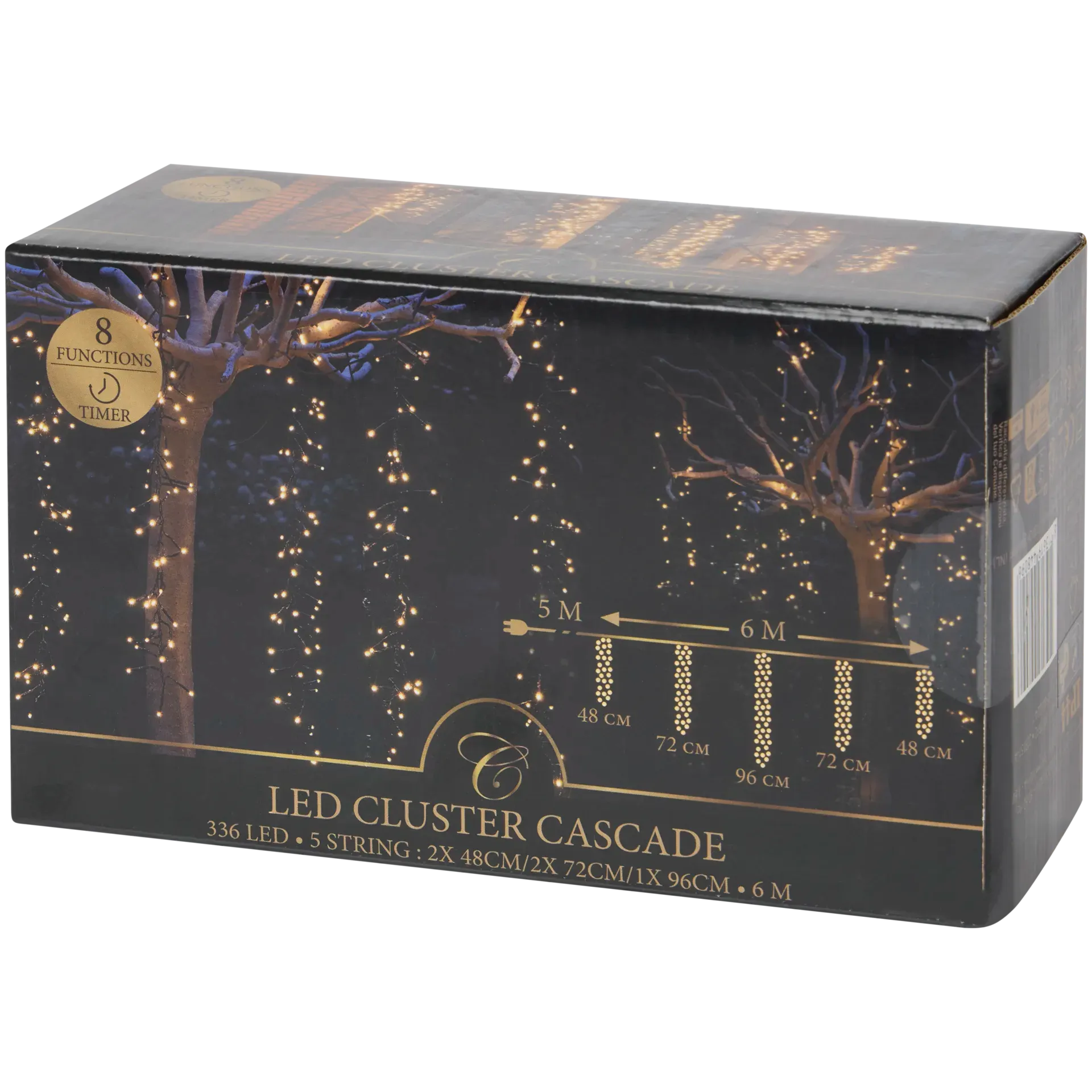Luci di Natale a cascata