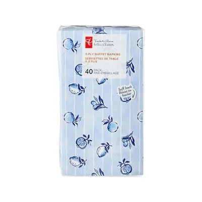 3 Ply Buffet Napkins 40 Pack - Fruits
