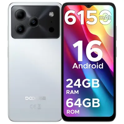 DOOGEE Note 56 Smartphone Handy, Android 16, 6,56" 90Hz HD+, 6150mAh Akku, 24GB RAM+64GB ROM, 4G Dual-SIM, 8MP, Gesichtserkennung, OTG, ohne Vertrag
