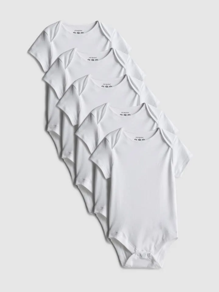 0–36 mois | Lot de 5 bodys à manches courtes