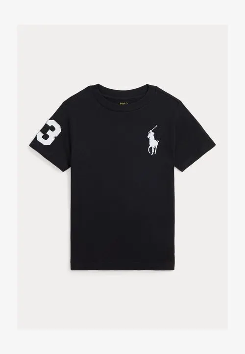 BIG PONY COTTON JERSEY TEE 7-14Y - T-shirts med print - black