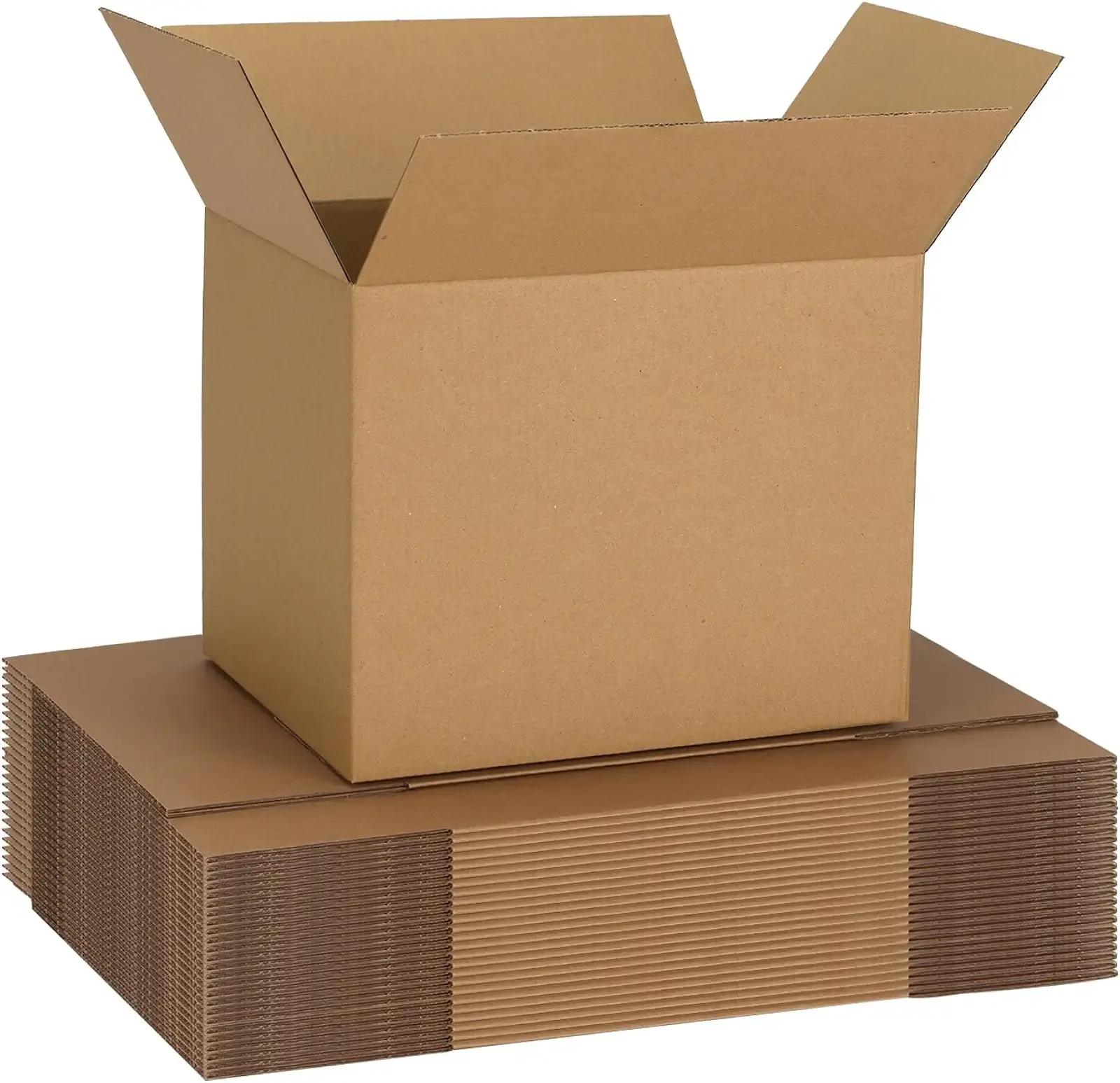 CRUGLA 10x8x8 Shipping Boxes 25 Pack, Brown Corrugated Cardboard Boxes with Side-Lock and Pre-Applied Double-Sided Tape, Easy Assemble Packing Mailer Boxes for Small Business Shipping