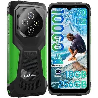 2025 Blackview FORT 1 Robustes Outdoor Handy 18GB+256GB, 6,56" HD+ IPS, Android 15, 10000mAh, 18W, NFC, 5W-OTG-Rückladeunterstützung