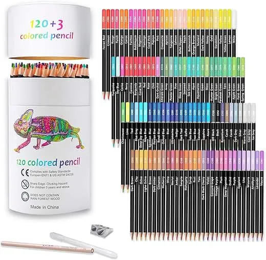 KALOUR Premium Colored Pencils,Set of 120 Colors,Artists Soft Core with Vibrant Color,Ideal for Drawing Sketching Shading,Coloring Pencils for Adults Beginners KALOUR Premium Colored Pencils,Set…