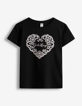 T-shirt - Stampa frontale - Nero