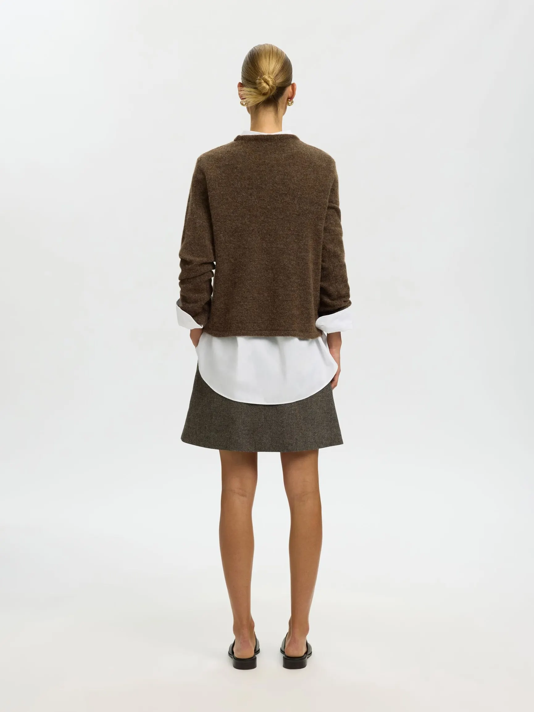 ULLBLANDING STRIKKET PULLOVER