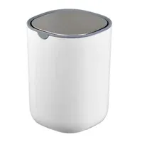 Cesto de basura vai ven 1.5 L de plástico blanco