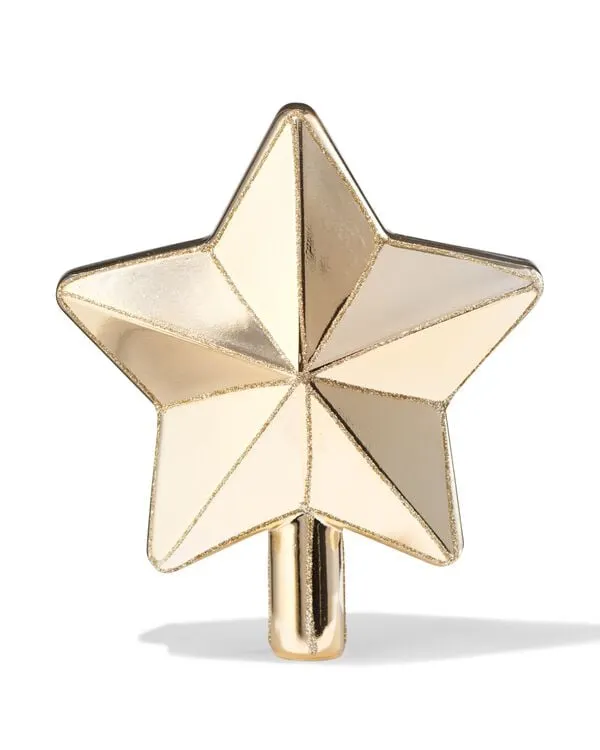 piek ster 15x8.8x17cm glas goud