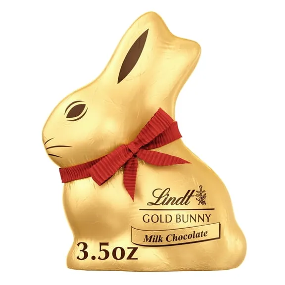 Lindt Gold Bunny, Milk Chocolate, Easter Chocolate Candy Bunny, 3.5 oz, 1 Count