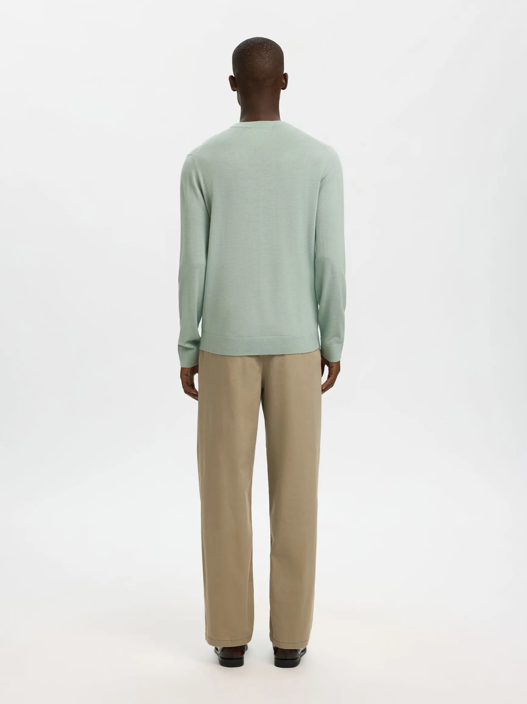 100 % MERINOULL CREW NECK-GENSER