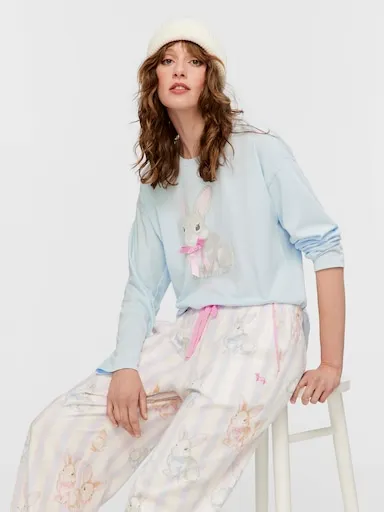 Bow Bunny Bamboo Flannelette Classic Pj Pant