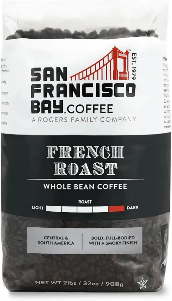 San Francisco Bay Coffee - Dark Roast Whole Bean Coffee - French Roast (2 lb bag)