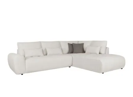 Hoeksalon Garama 281x229cm - polyester - beige