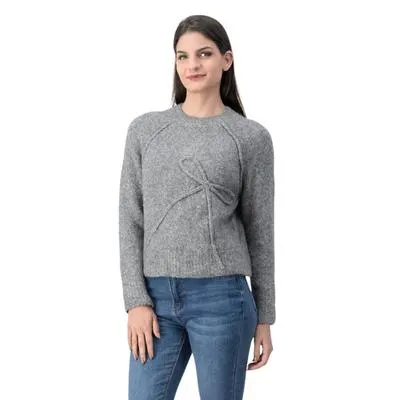 Suéter Mxstaza Mujer Cerrado con Detalle de Moño