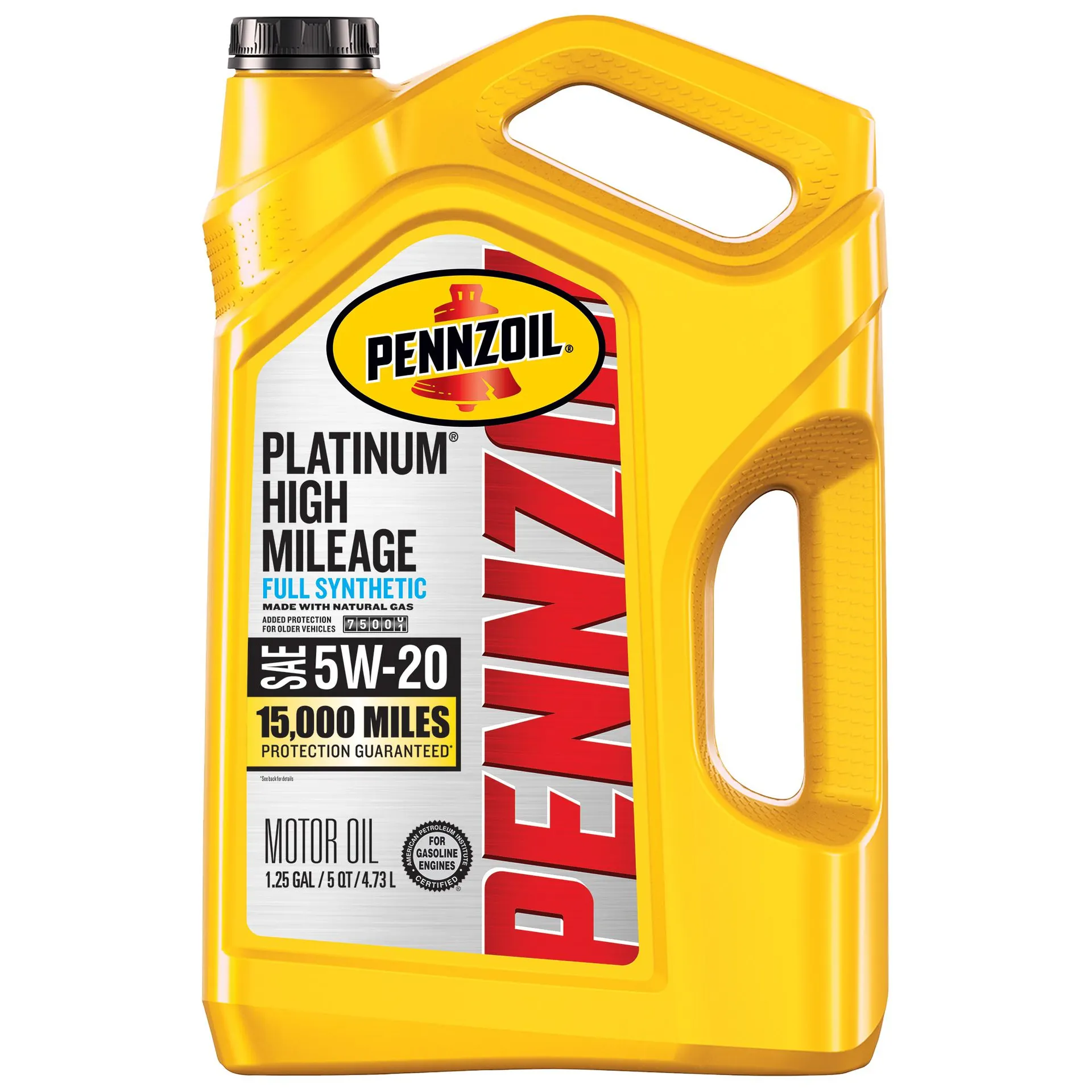 Pennzoil Platinum High Mileage Full Synthetic 5W-20 Motor Oil 5 Quart