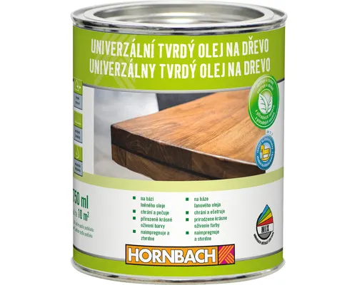 Univerzální tvrdý olej na dřevo Hornbach bezbarvý 750 ml