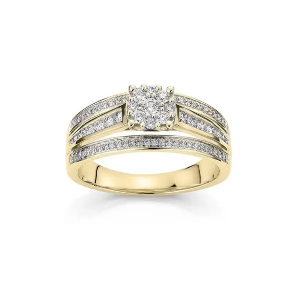 Diamantring 585 Gult Gull 0,50 ct