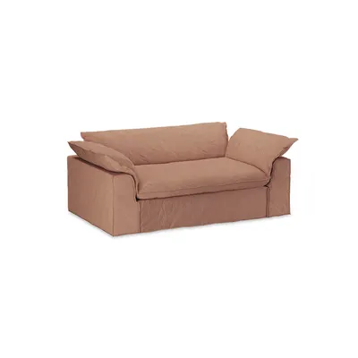 2-zitsbank Nomad linnen dusty rose