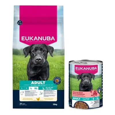Eukanuba Premium Nutrition 12 kg ou 15 kg + boîtes 3 x 400 g offertes !