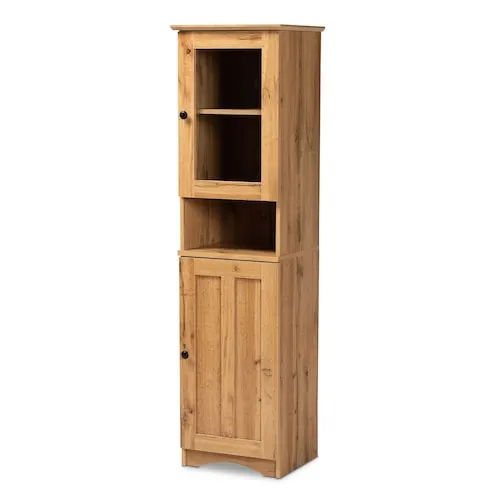 Lauren Wood Kitchen Cabinet in Oak Brown and Black