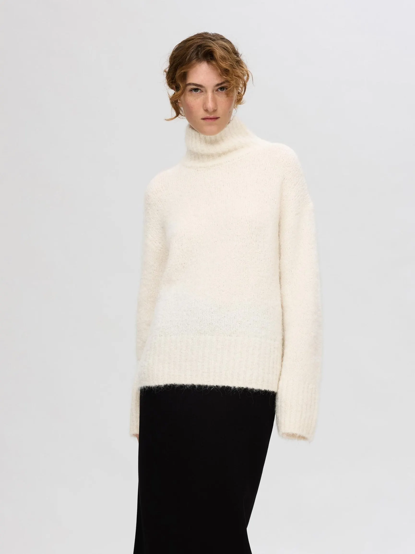 ULLBLANDING HØY HALS PULLOVER