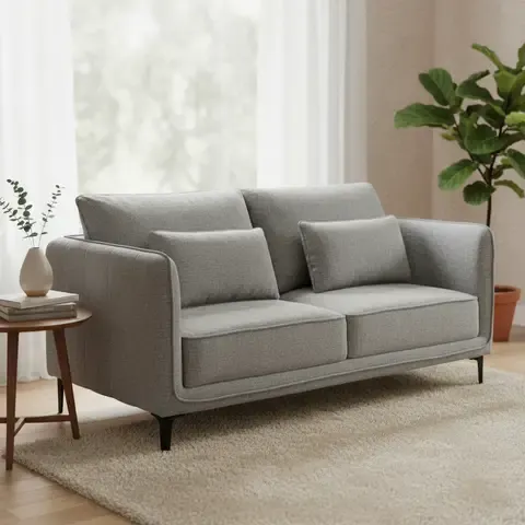 Sofá 2 cuerpos Makula 160x88x84 cm Gris