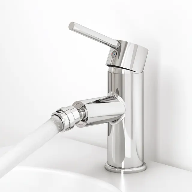 Rubinetto per bidet getto laminare cristallino Hilo SENSEA cromato lucido