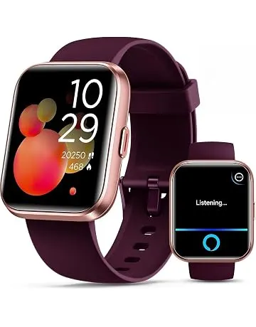 Smart Watches for Women, Smart Watch for Android Phones & iPhone, Fitness Watches for Women with Alexa, Call & Notification Alerts, Tracks Heart Rate/Sleep Smartwatches (Dark Purlple, 1.8 inches)
