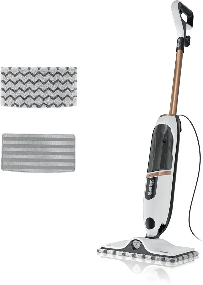 Shark SteamSpot Steam Mop with Steam Blaster Technology, 3 Steam Modes, 2 Washable Pads, XL Removable Water Tank, Lightweight, Steam Cleaner for sealed Hard Floors, Hardwood, Tile, Laminate, S2001