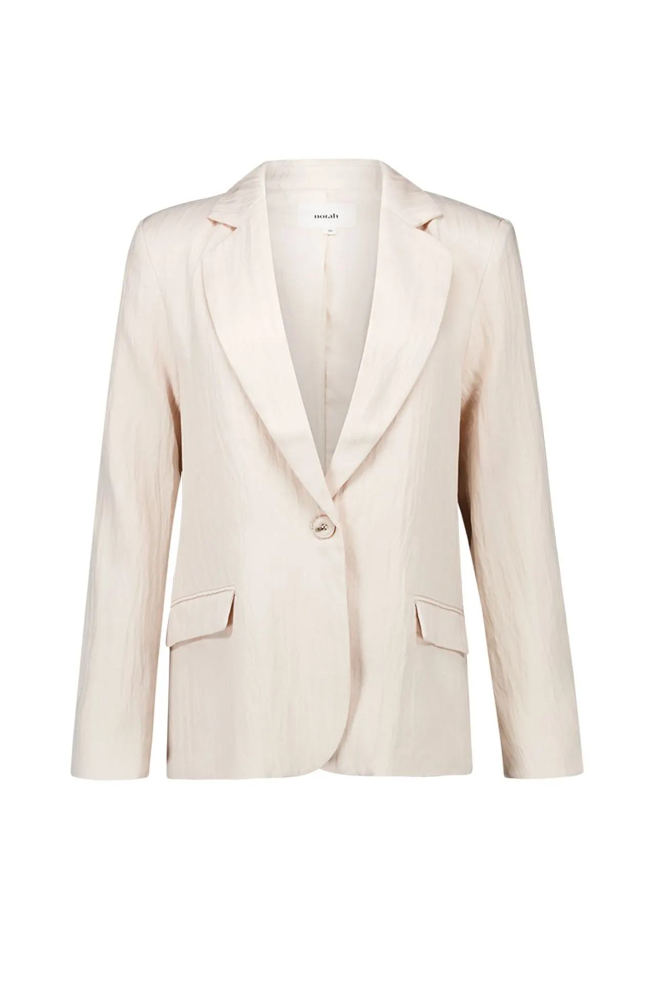 Zandkleurige blazer met reverskraag
