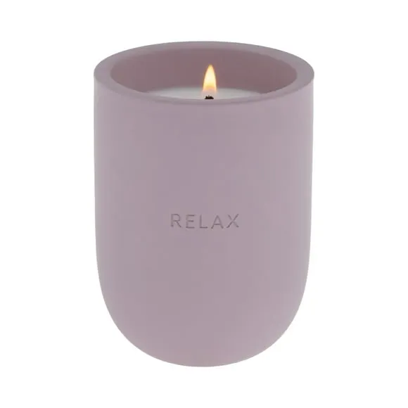 Allswell Relax Scented Ceramic Jar Spa Candle 10 oz., Lavender & Jasmine & Chamomile, Purple