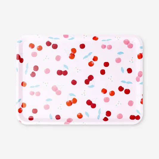 Decorative tray with berry print ...