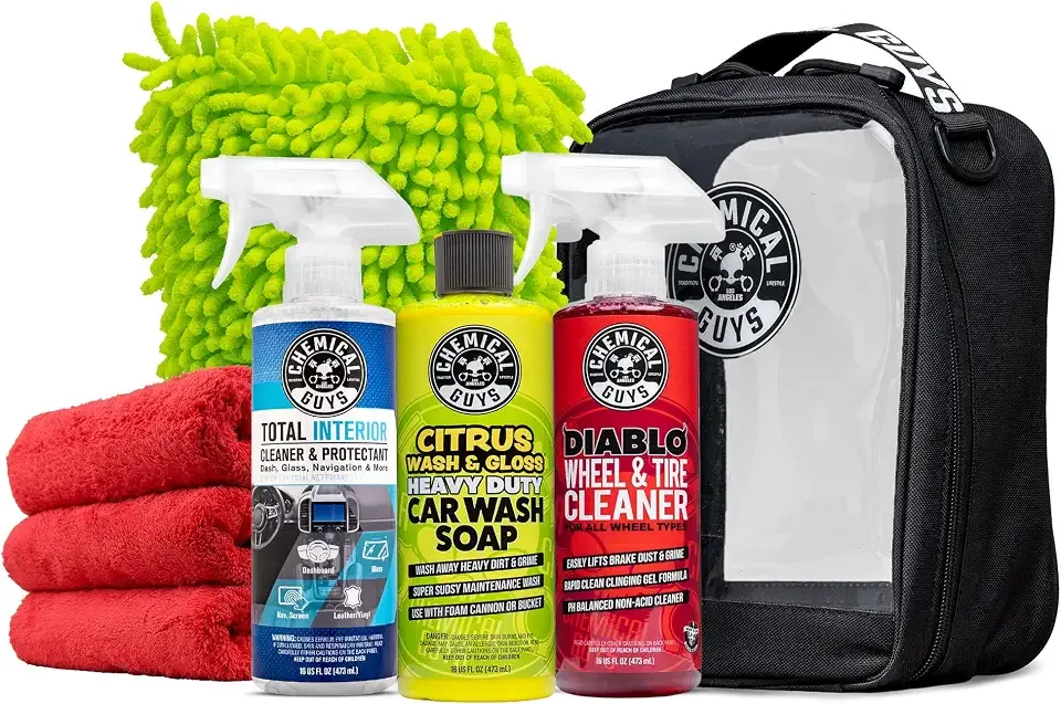 Chemical Guys, Car Wash & Interior Detailing Kit, Soap, Cleaner & Towels