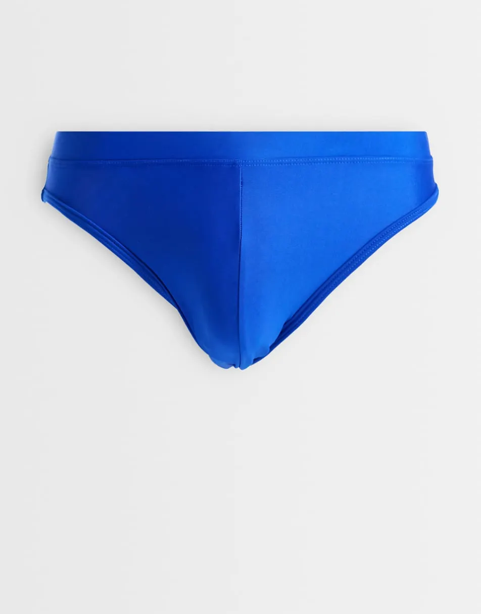 ASOS DESIGN swim briefs in electric blue